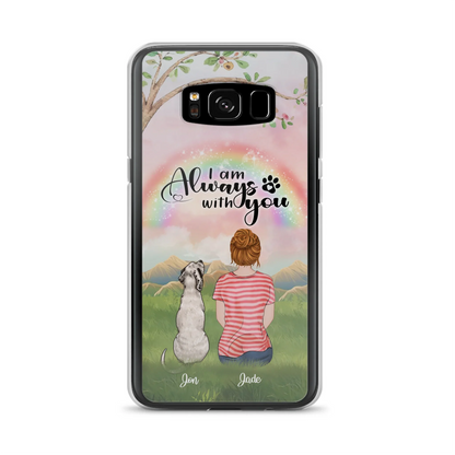 Custom Personalized Dog Mom/Dad Phone Case - Upto 4 Dogs - Best Gift For Dog Lover - I Am Always With You - Case For Iphone Samsung - 5BWJPA