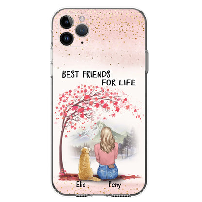 Personalized Pet Mom Phone Case - Mom With Upto 5 Pets - Best Friends For Life