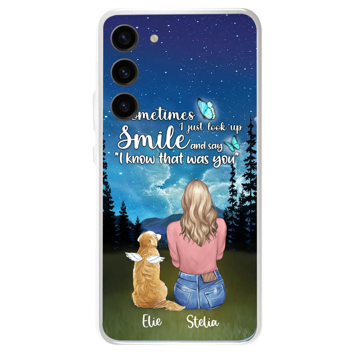 Custom Personalized Lost Pet Mom Phone Case - Girl With Upto 4 Pets - Phone Case For iPhone and Samsung - PU2YLV
