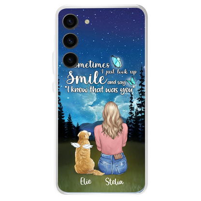 Custom Personalized Lost Pet Mom Phone Case - Girl With Upto 4 Pets - Phone Case For iPhone and Samsung - PU2YLV