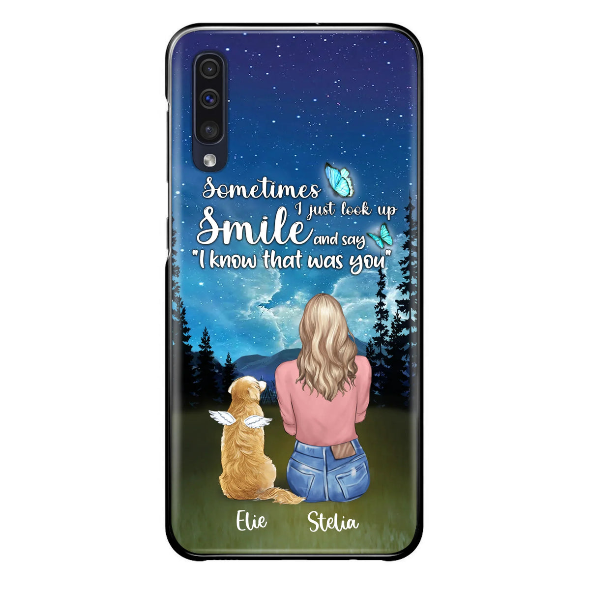 Custom Personalized Lost Pet Mom Phone Case - Girl With Upto 4 Pets - Phone Case For iPhone and Samsung - PU2YLV