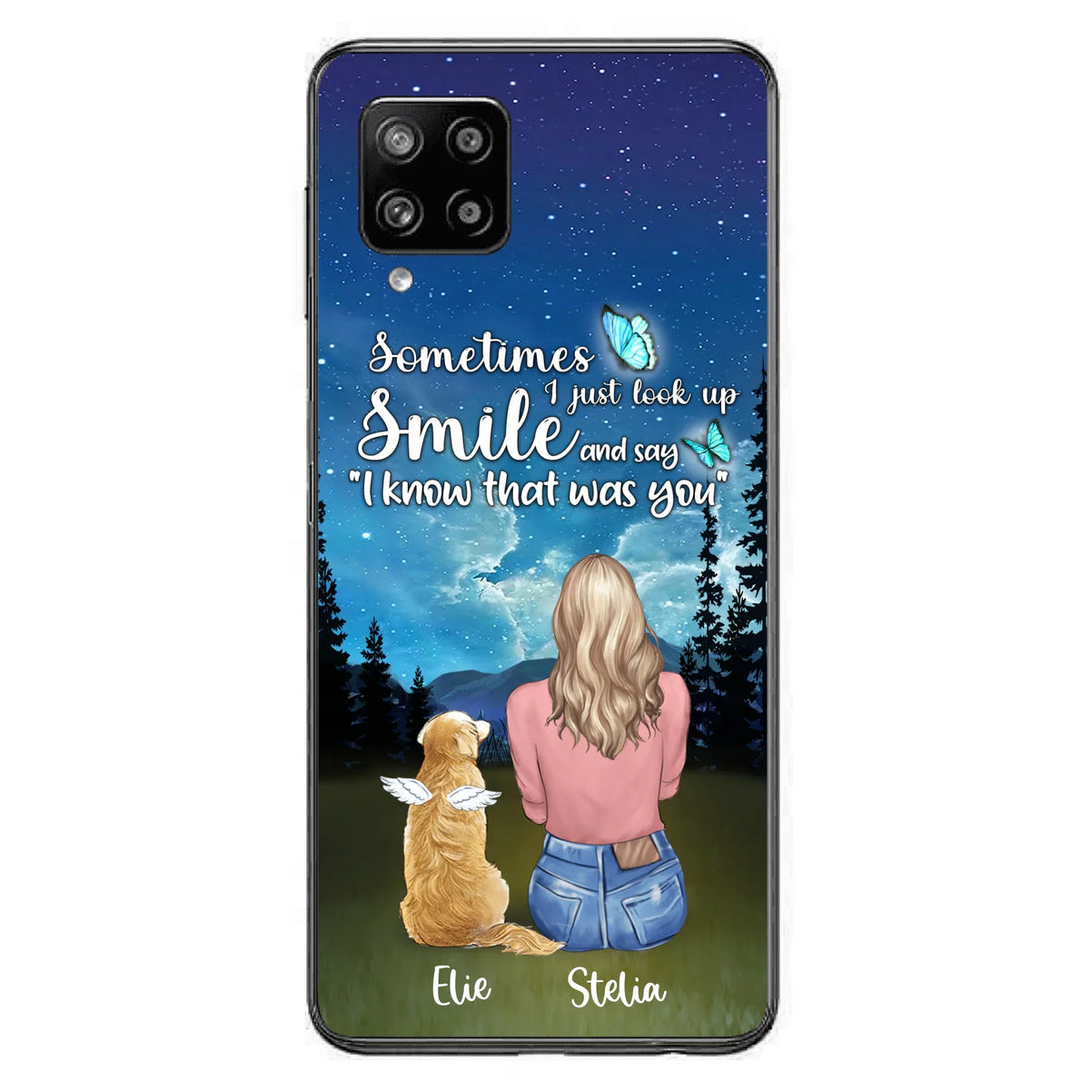 Custom Personalized Lost Pet Mom Phone Case - Girl With Upto 4 Pets - Phone Case For iPhone and Samsung - PU2YLV