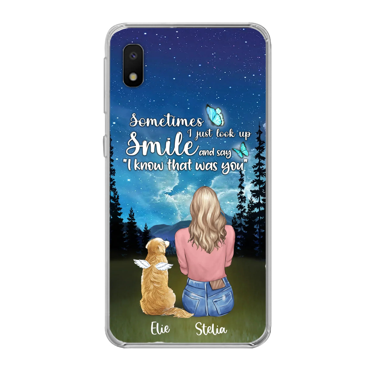 Custom Personalized Lost Pet Mom Phone Case - Girl With Upto 4 Pets - Phone Case For iPhone and Samsung - PU2YLV