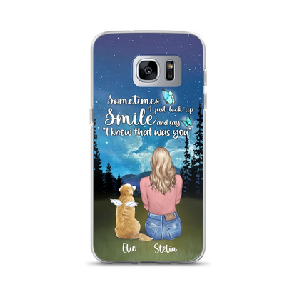 Custom Personalized Lost Pet Mom Phone Case - Girl With Upto 4 Pets - Phone Case For iPhone and Samsung - PU2YLV