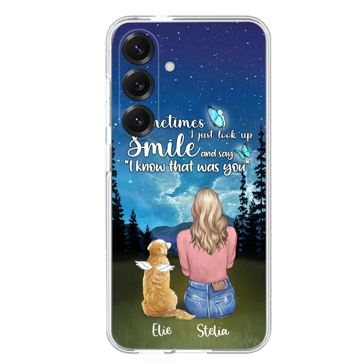 Custom Personalized Lost Pet Mom Phone Case - Girl With Upto 4 Pets - Phone Case For iPhone and Samsung - PU2YLV