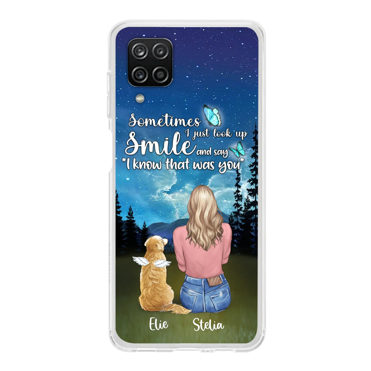 Custom Personalized Lost Pet Mom Phone Case - Girl With Upto 4 Pets - Phone Case For iPhone and Samsung - PU2YLV