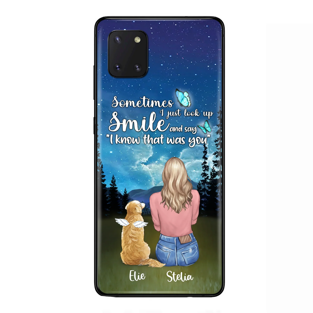 Custom Personalized Lost Pet Mom Phone Case - Girl With Upto 4 Pets - Phone Case For iPhone and Samsung - PU2YLV