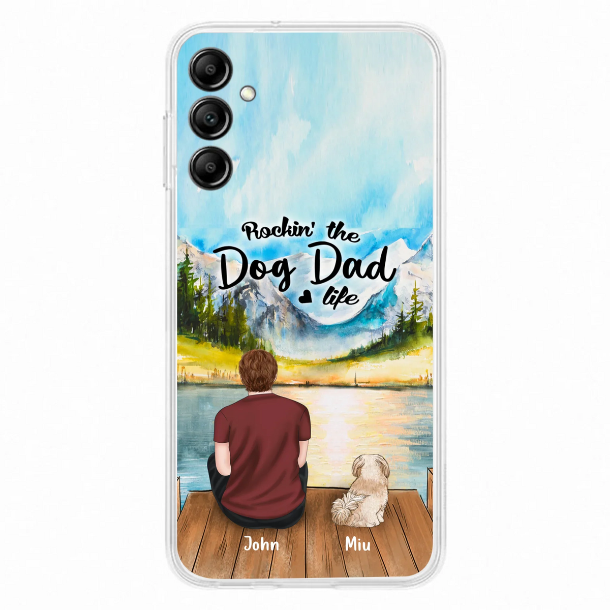 Personalized Pet Mom/Dad Phone Case - Chubby or Slim with up to 7 Pets