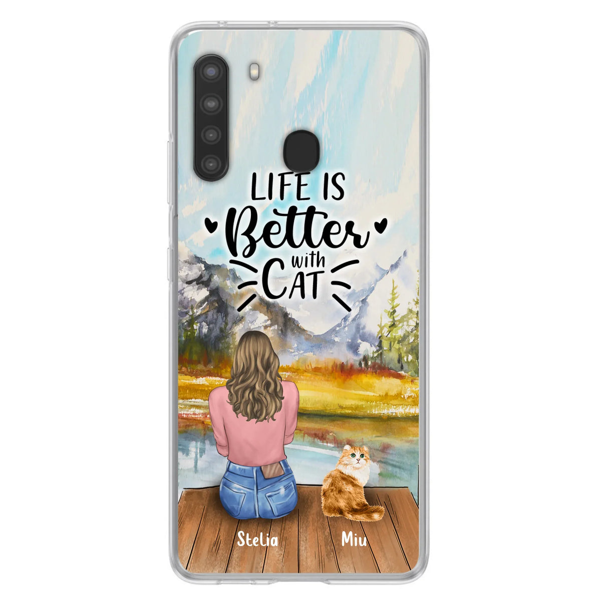 Custom Personalized Cat Mom Phone Case - Gifts For Cat Lovers With Upto 4 Cats - Home Is Where The Paws Are - Case For iPhone, Samsung