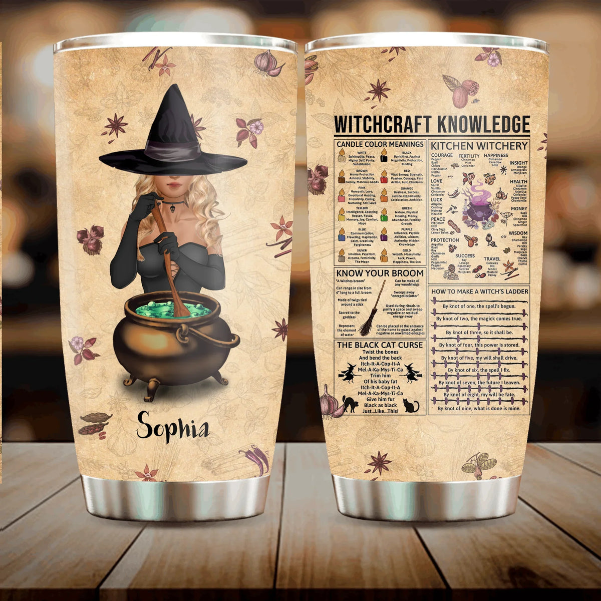 Personalized Witch Tumbler - Halloween Gift Idea For Friends/Witch Gift - Witchcraft Knowledge