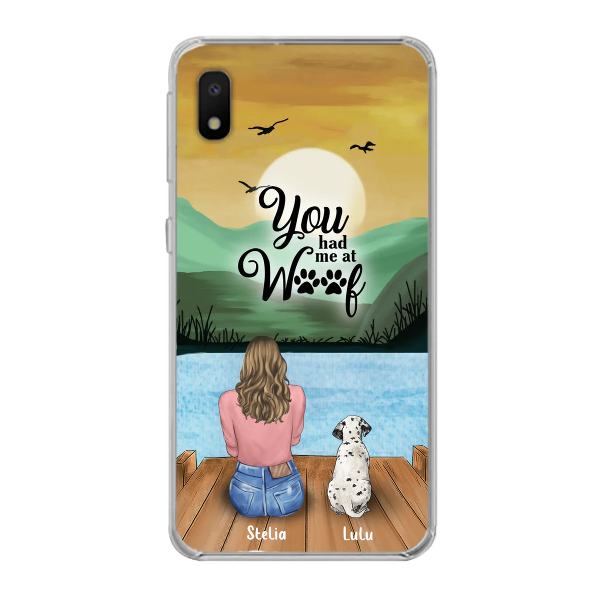 Custom Personalized Dog Mom Phone Case - Gifts For Dog Lover With Upto 4 Dogs - You Had Me At Woof