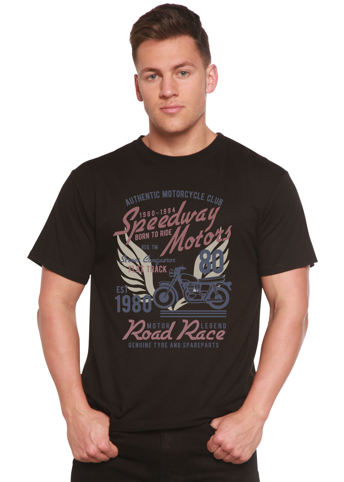 Speedway Motor Spun Bamboo® Men's Bamboo Viscose/Organic Cotton Short Sleeve Graphic T-Shirt