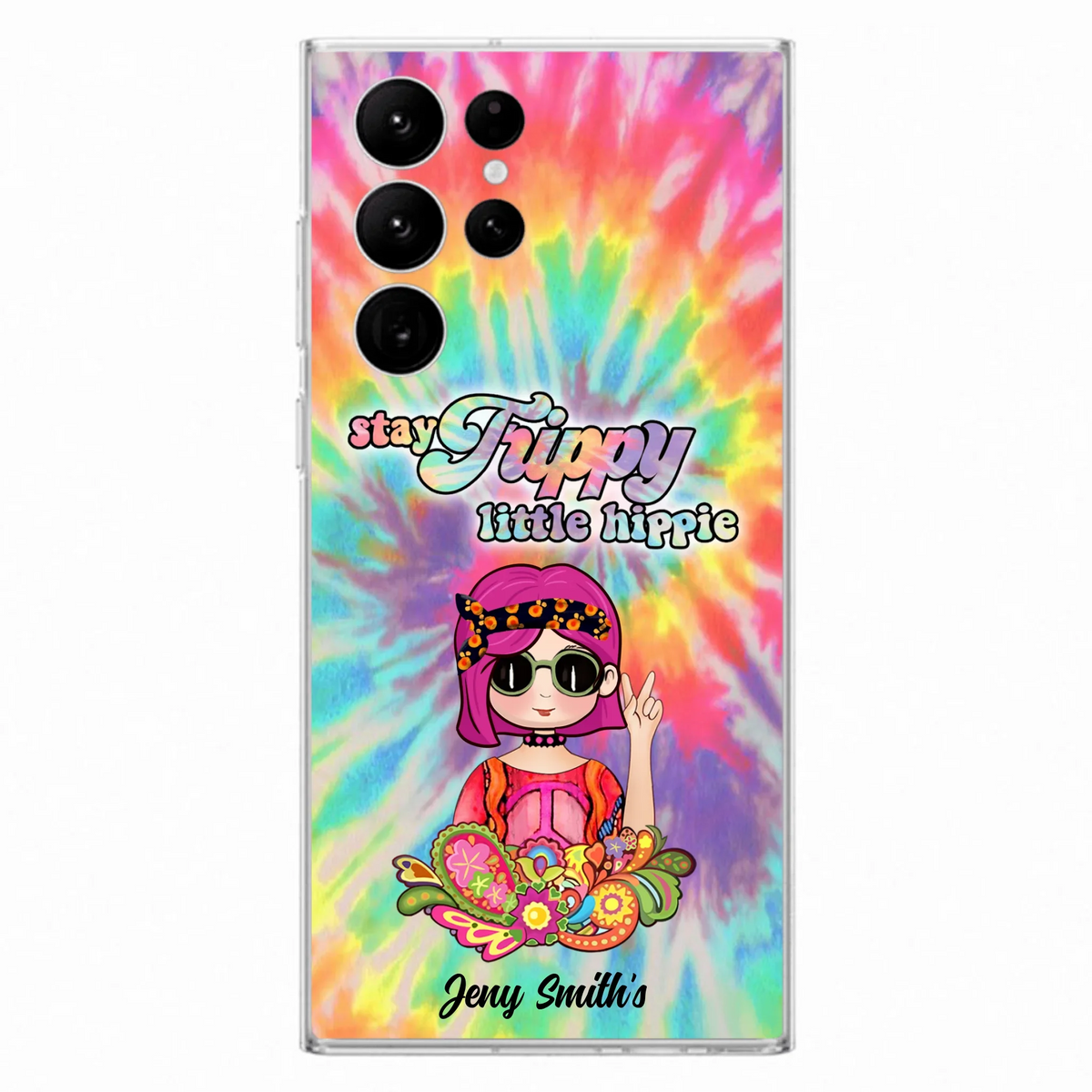 Personalized Hippie Phone Case - Stay Trippy Little Hippie - Case Phone For iPhone And Samsung