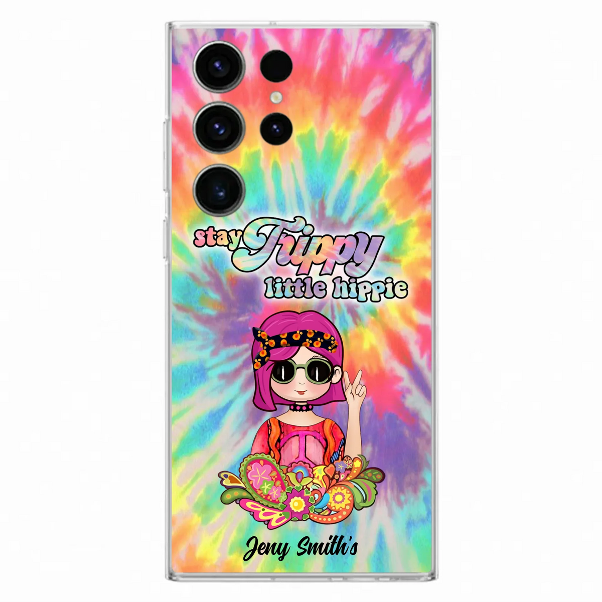 Personalized Hippie Phone Case - Stay Trippy Little Hippie - Case Phone For iPhone And Samsung