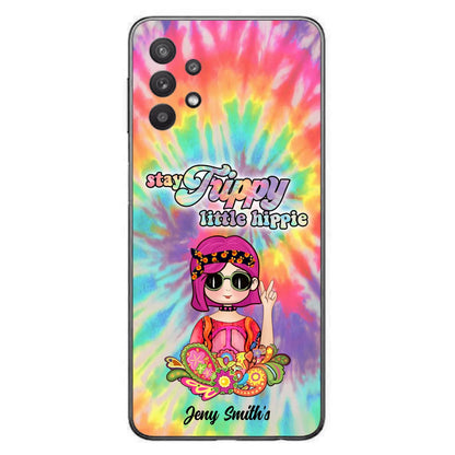 Personalized Hippie Phone Case - Stay Trippy Little Hippie - Case Phone For iPhone And Samsung
