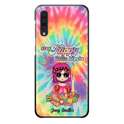 Personalized Hippie Phone Case - Stay Trippy Little Hippie - Case Phone For iPhone And Samsung