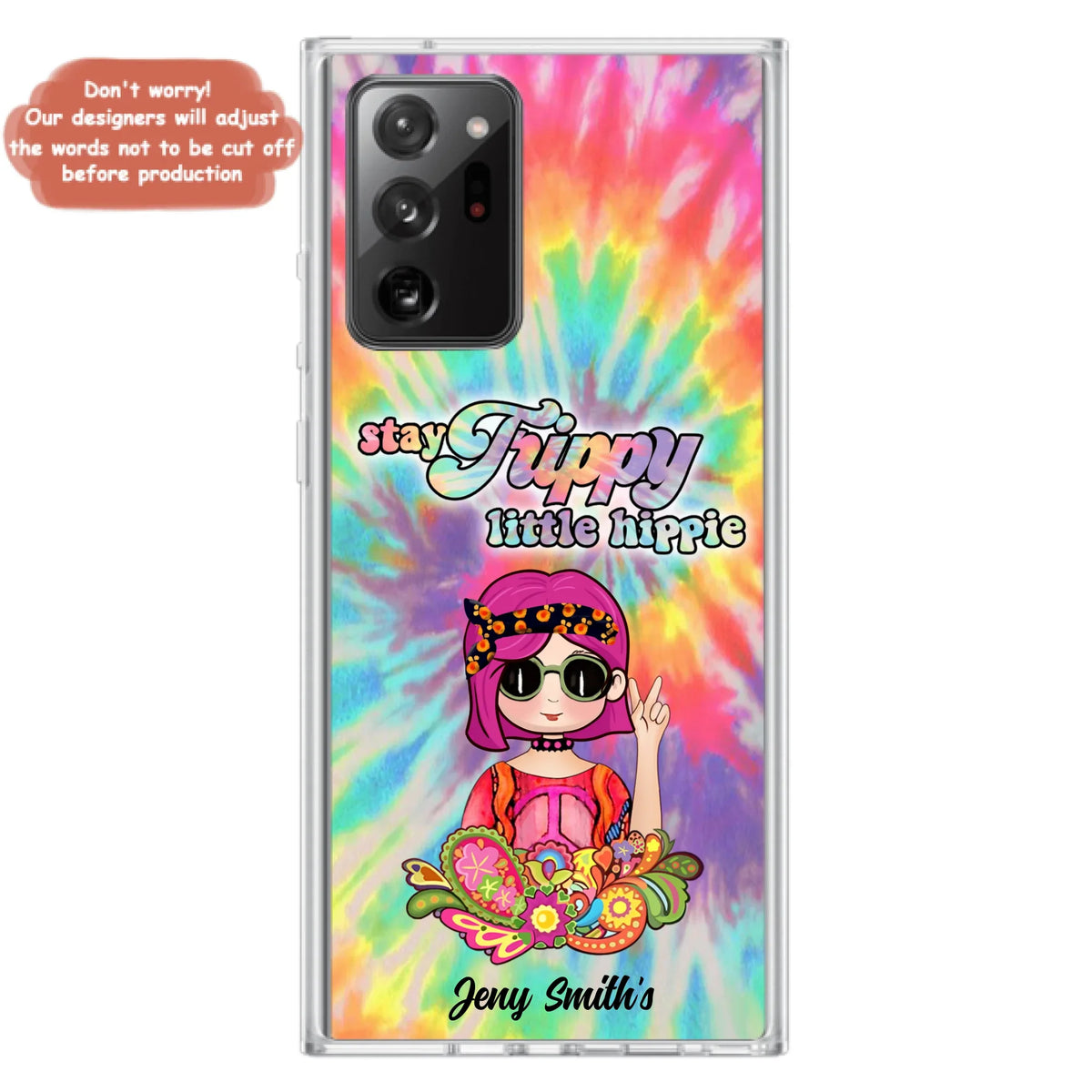 Personalized Hippie Phone Case - Stay Trippy Little Hippie - Case Phone For iPhone And Samsung