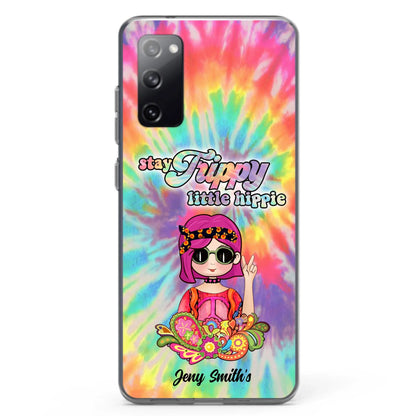 Personalized Hippie Phone Case - Stay Trippy Little Hippie - Case Phone For iPhone And Samsung