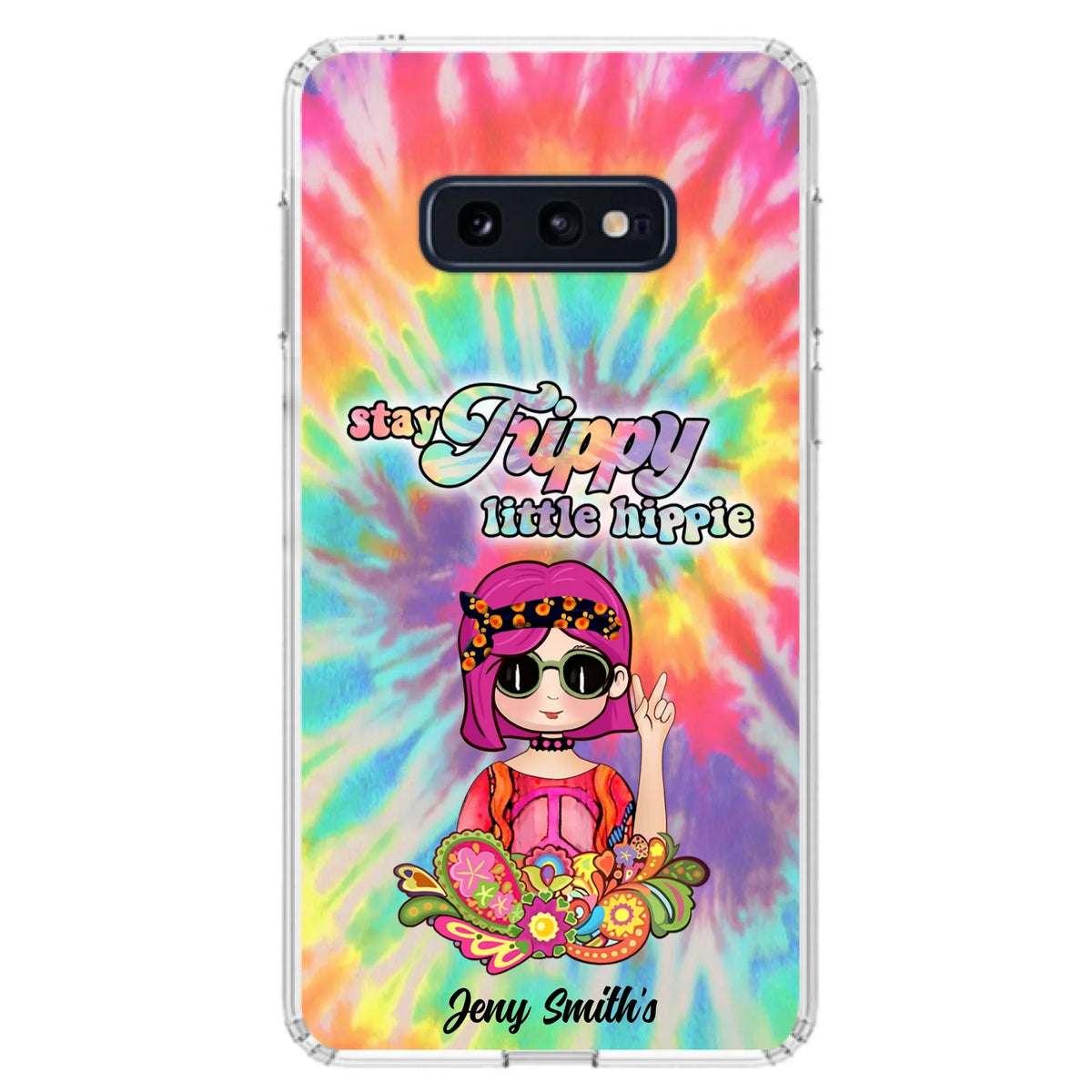 Personalized Hippie Phone Case - Stay Trippy Little Hippie - Case Phone For iPhone And Samsung