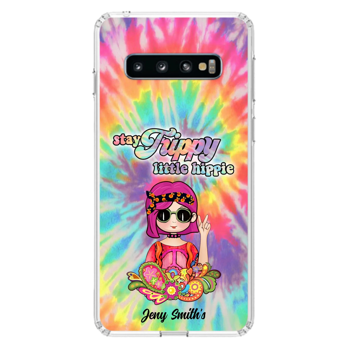 Personalized Hippie Phone Case - Stay Trippy Little Hippie - Case Phone For iPhone And Samsung