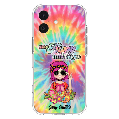 Personalized Hippie Phone Case - Stay Trippy Little Hippie - Case Phone For iPhone And Samsung