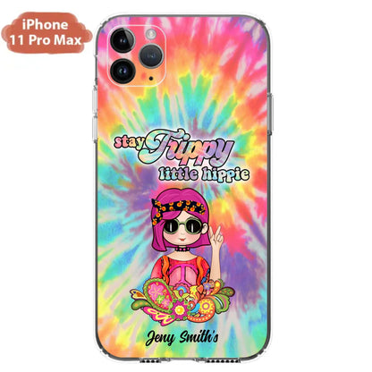 Personalized Hippie Phone Case - Stay Trippy Little Hippie - Case Phone For iPhone And Samsung