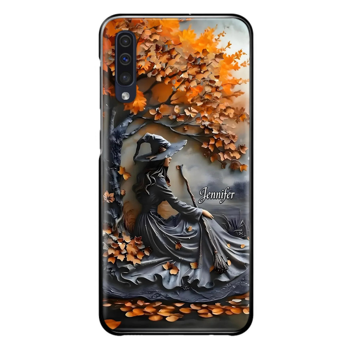 Custom Personalized Witch Broom Phone Case - Halloween/ Birthday Gift Idea For Yourself, Women, Witch Lovers - Case For iPhone/ Samsung