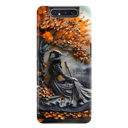 Custom Personalized Witch Broom Phone Case - Halloween/ Birthday Gift Idea For Yourself, Women, Witch Lovers - Case For iPhone/ Samsung