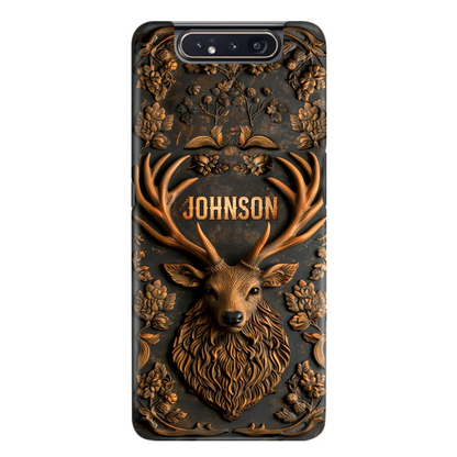 Custom Personalized Deer Hunting 3D Printed Effect Phone Case - Gift Idea For Hunting Lover - Case For iPhone/ Samsung