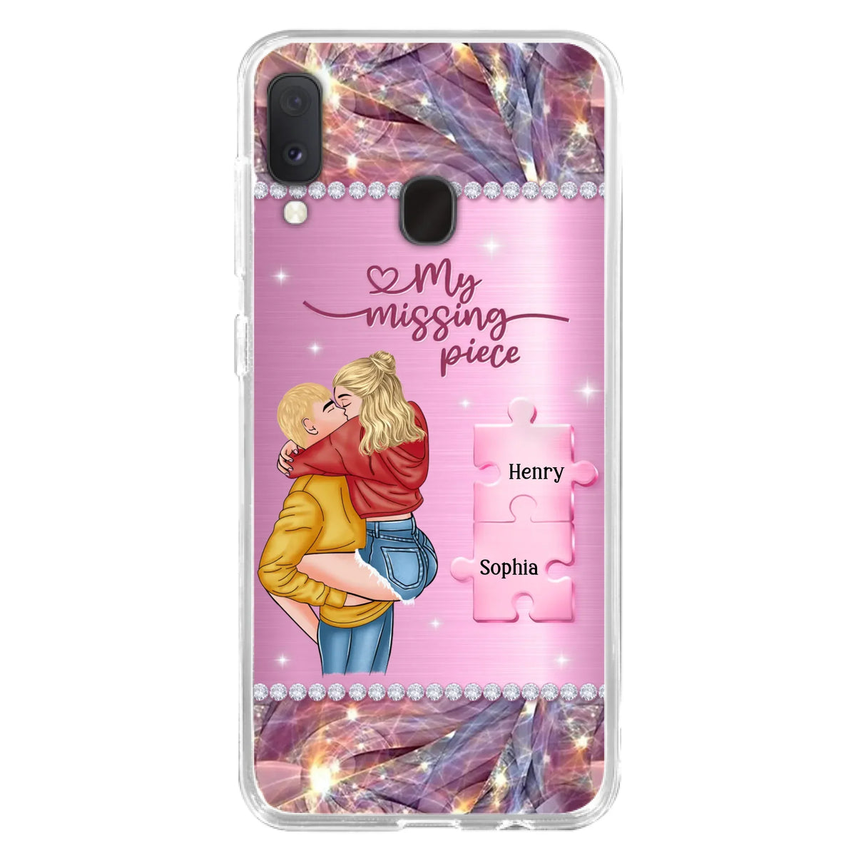 Custom Personalized Couple iPhone/ Samsung Phone Case - Gift Idea For Couple/ Christmas - My Missing Piece