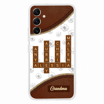 Custom Personalized Grandma Crossword iPhone/ Samsung Case - Gift Idea For Christmas/ Grandma