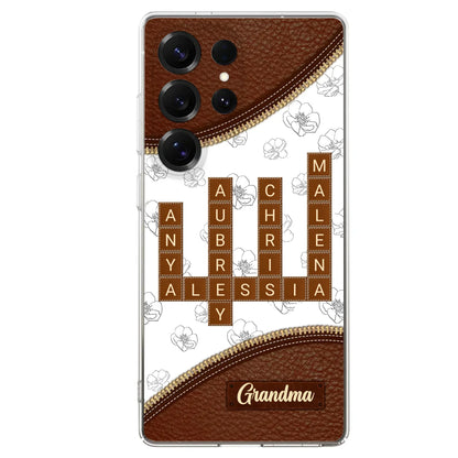 Custom Personalized Grandma Crossword iPhone/ Samsung Case - Gift Idea For Christmas/ Grandma