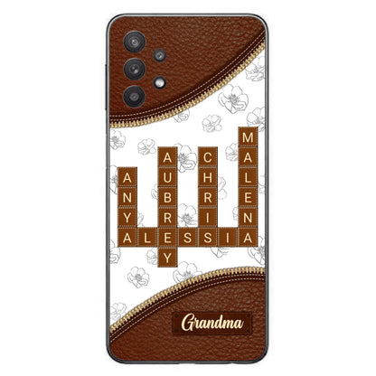 Custom Personalized Grandma Crossword iPhone/ Samsung Case - Gift Idea For Christmas/ Grandma