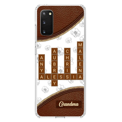 Custom Personalized Grandma Crossword iPhone/ Samsung Case - Gift Idea For Christmas/ Grandma