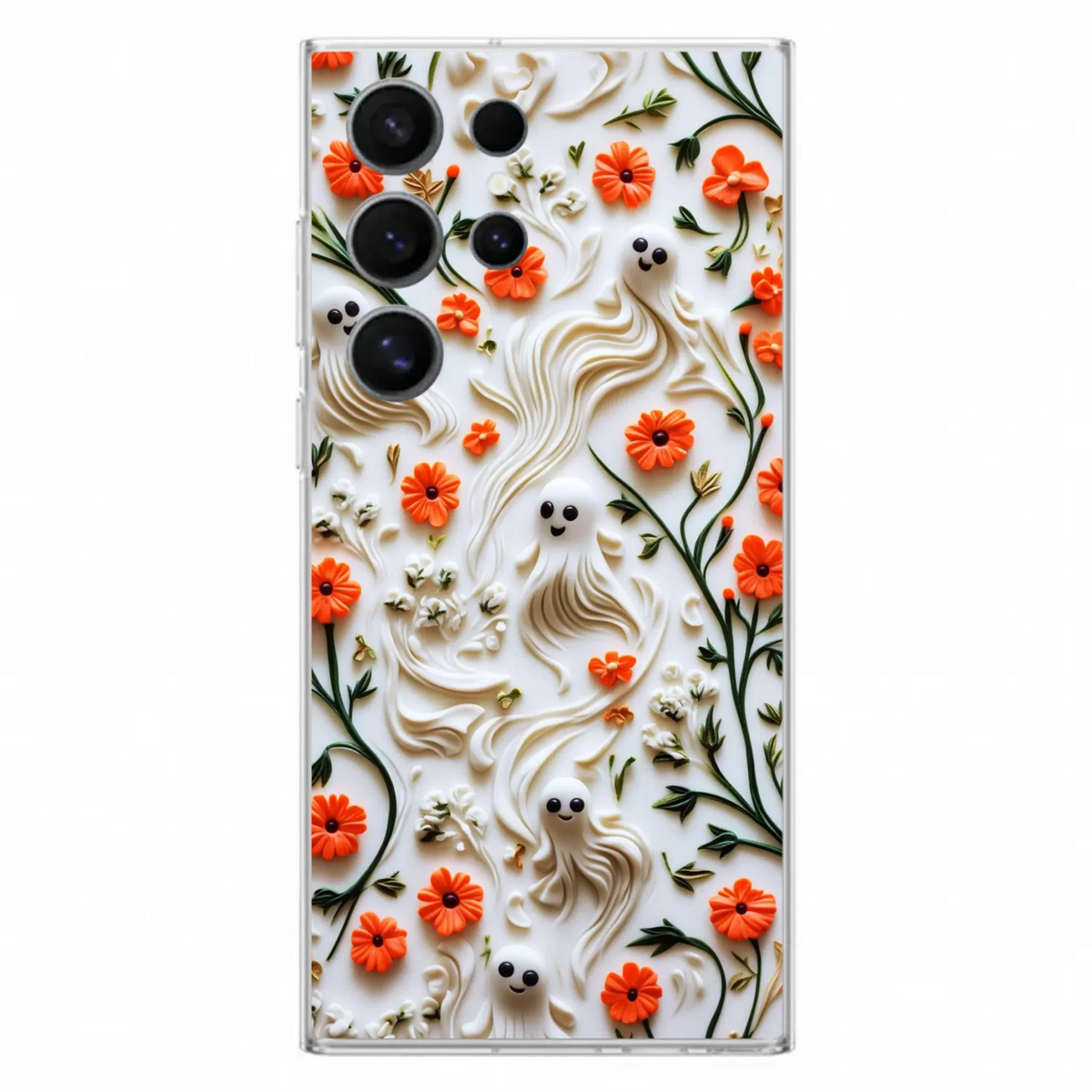Custom Personalized 3D Clay Boo Phone Case - Halloween Gift Idea - Case For iPhone/ Samsung