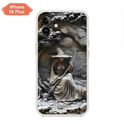 Custom Personalized Witch Phone Case - Halloween/ Birthday Gift Idea For Yourself, Witch Lovers - Case For iPhone/ Samsung