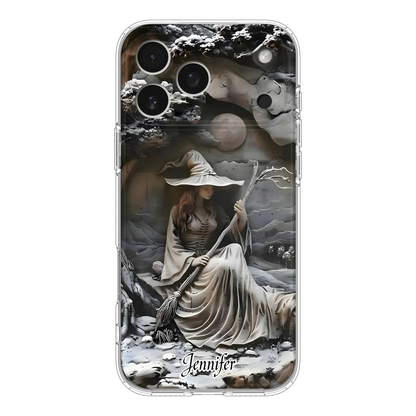 Custom Personalized Witch Phone Case - Halloween/ Birthday Gift Idea For Yourself, Witch Lovers - Case For iPhone/ Samsung