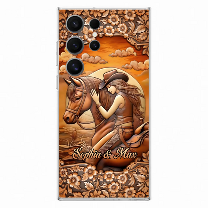 Custom Personalized Horse Girl Phone Case - Gift Idea For Horse Lover - Case For iPhone/ Samsung