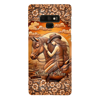 Custom Personalized Horse Girl Phone Case - Gift Idea For Horse Lover - Case For iPhone/ Samsung