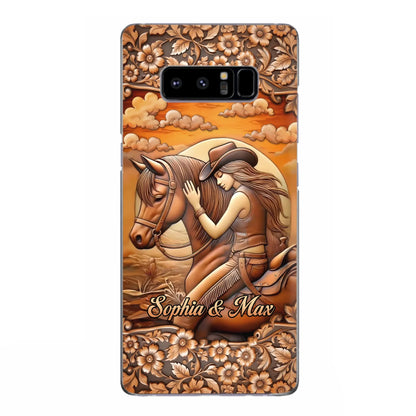 Custom Personalized Horse Girl Phone Case - Gift Idea For Horse Lover - Case For iPhone/ Samsung