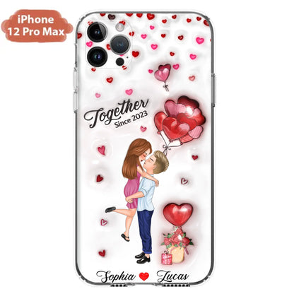 Custom Personalized Couple 3D Phone Case - Gift Idea For Couple - Case For iPhone/ Samsung - Together Since