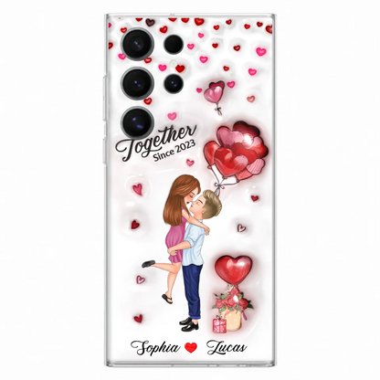 Custom Personalized Couple 3D Phone Case - Gift Idea For Couple - Case For iPhone/ Samsung - Together Since