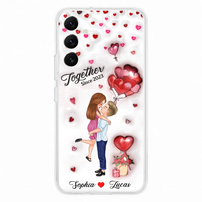 Custom Personalized Couple 3D Phone Case - Gift Idea For Couple - Case For iPhone/ Samsung - Together Since