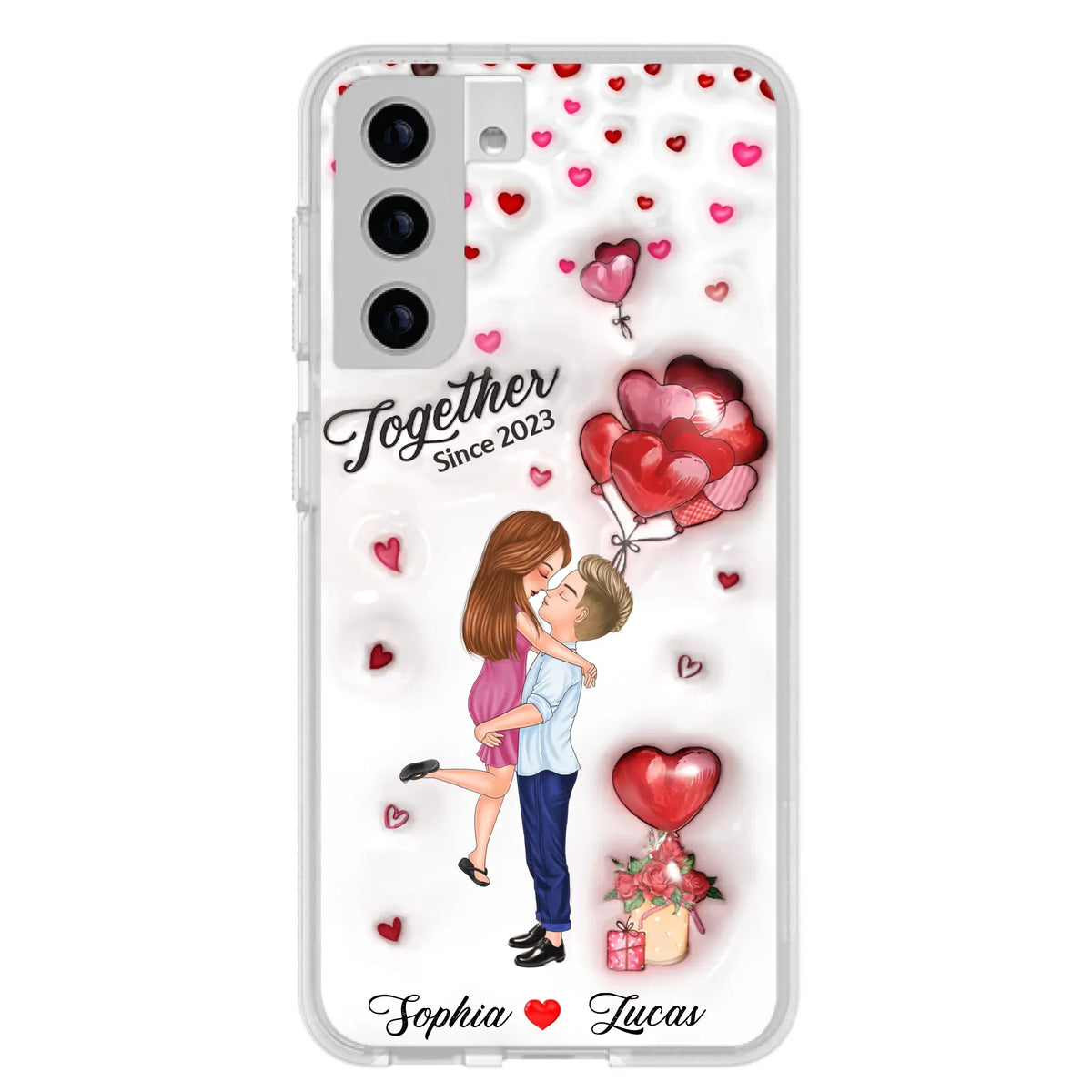 Custom Personalized Couple 3D Phone Case - Gift Idea For Couple - Case For iPhone/ Samsung - Together Since