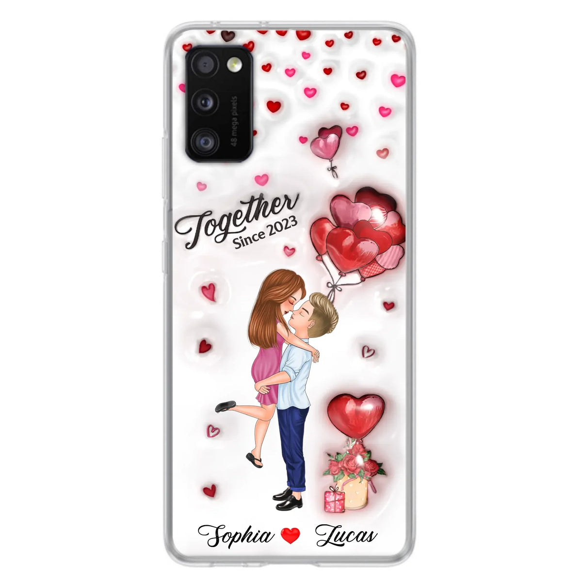 Custom Personalized Couple 3D Phone Case - Gift Idea For Couple - Case For iPhone/ Samsung - Together Since