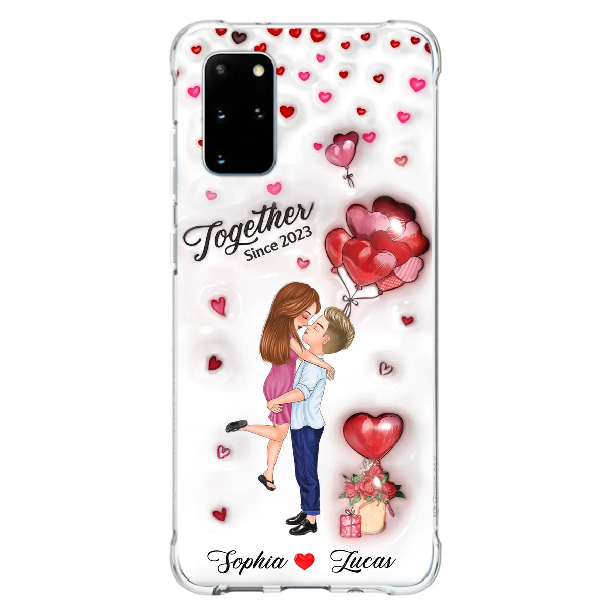 Custom Personalized Couple 3D Phone Case - Gift Idea For Couple - Case For iPhone/ Samsung - Together Since