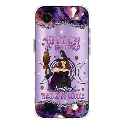 Custom Personalized Sparkling Witch Phone Case - Halloween Gift Idea - Witch By Birth - Case For iPhone/ Samsung