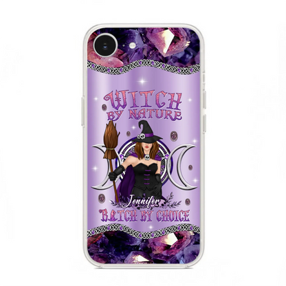 Custom Personalized Sparkling Witch Phone Case - Halloween Gift Idea - Witch By Birth - Case For iPhone/ Samsung