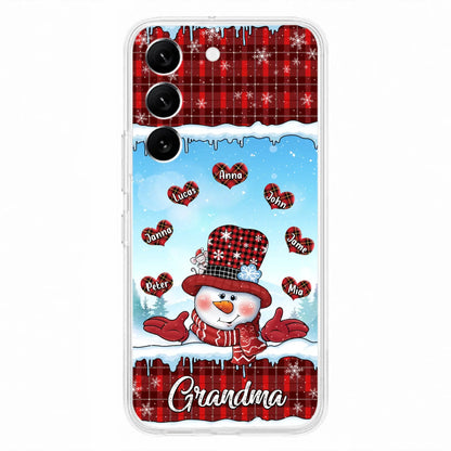 Custom Personalized Grandma Children Phone Case - Christmas Gift For Grandma/ Mom - Upto 7 Kids - Case For iPhone/ Samsung