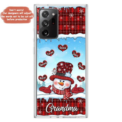 Custom Personalized Grandma Children Phone Case - Christmas Gift For Grandma/ Mom - Upto 7 Kids - Case For iPhone/ Samsung